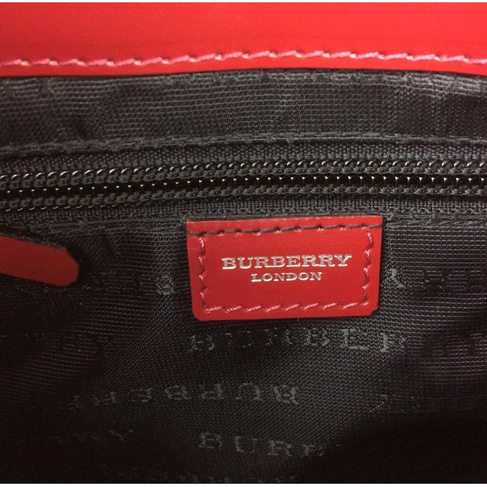 Burberry Red and Tan Checkered Women's Bag - Picture 11 of 16